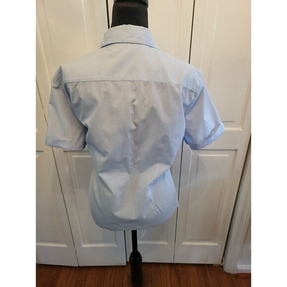 Blue Button Up Shirt Basic Editions XL Cuff Preppy Old Money Classic Coastal - Picture 2 of 6